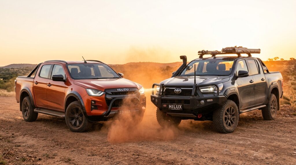 D Max vs Hilux. Iko Gari